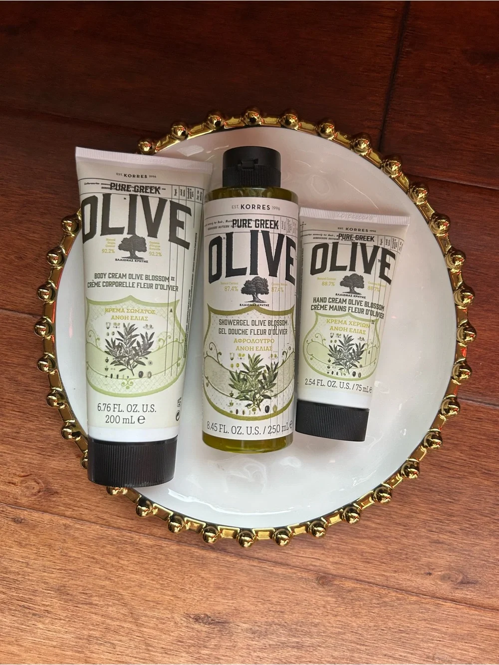 KORRES Pure Greek Olive set.